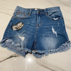 girls size 12 hudson butterfly jean shorts